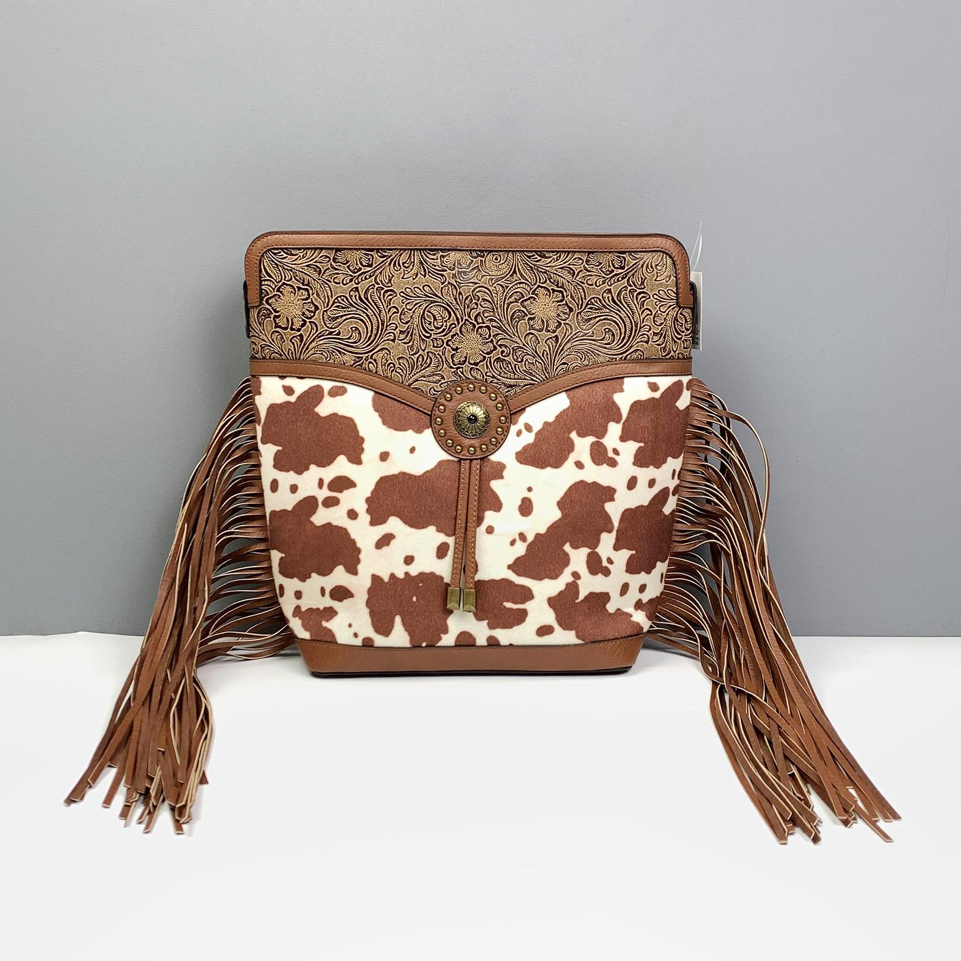 Retro Tassel New Leopard Design Shoulder Bag