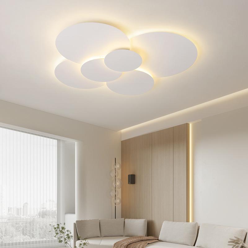 Simple Modern White Round Combination Ceiling Lamp