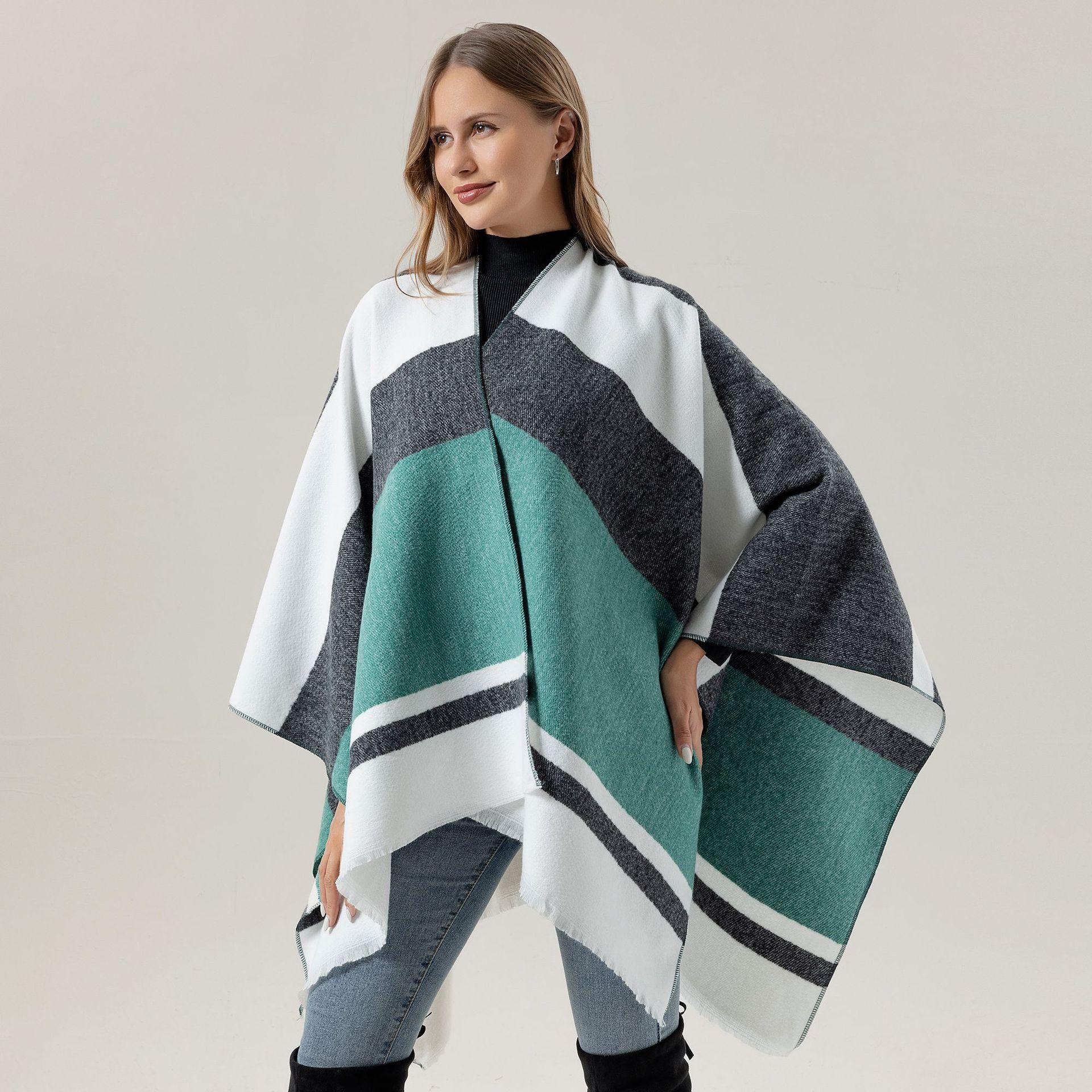 European And American Fashion Cashmere Plus Bar Shawl Women's Summer