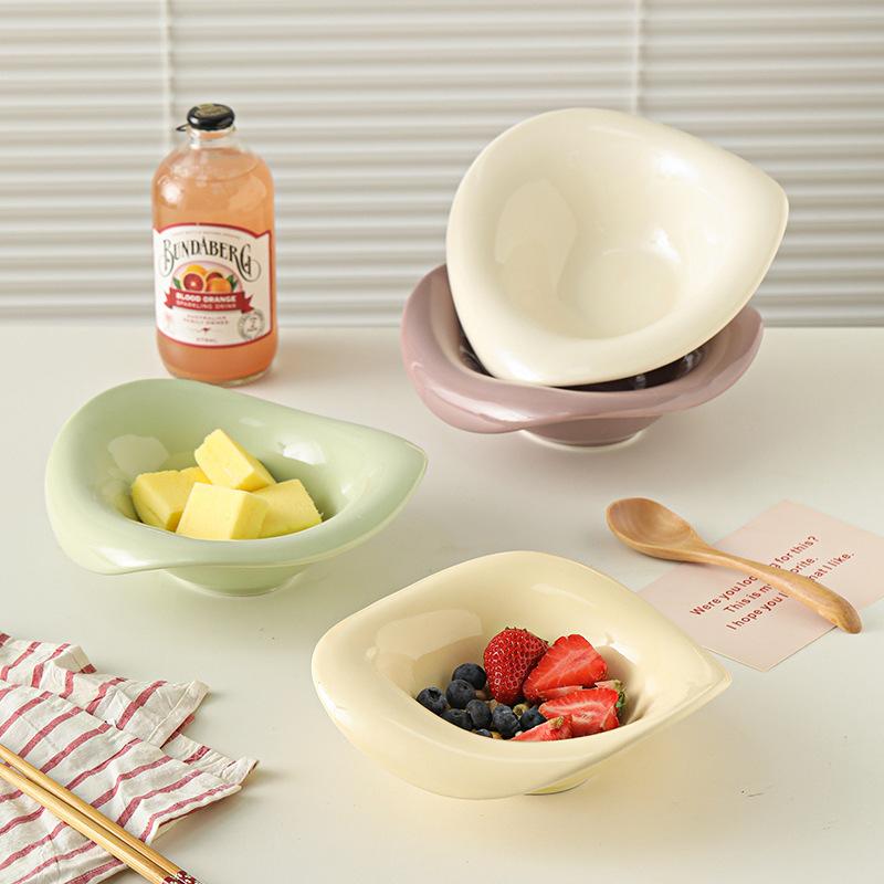 Ins Simple French Abnormal-shape Bowl
