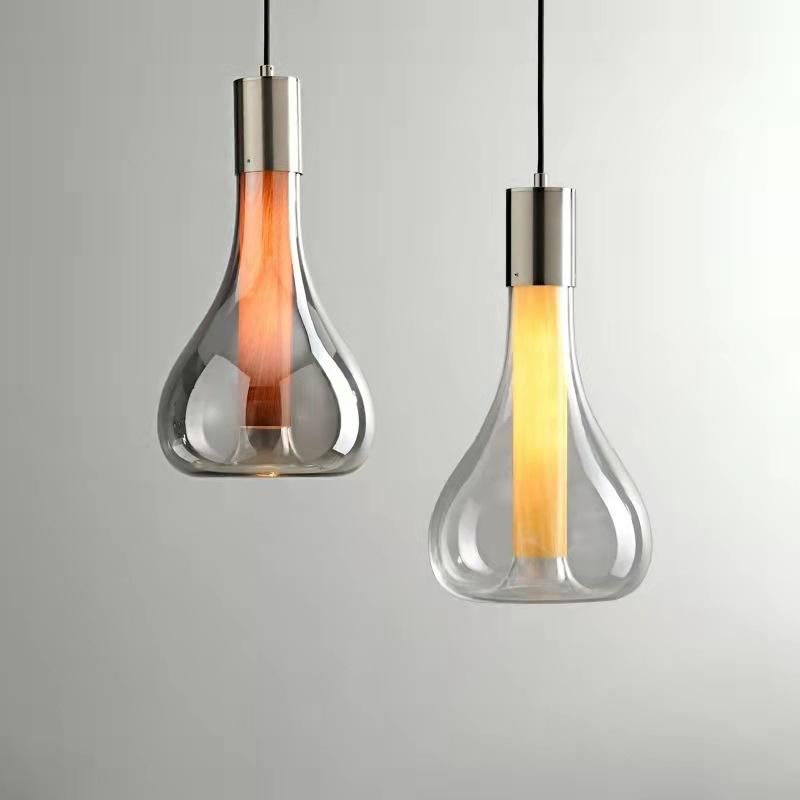Small Droplight Bedside Lamp Single Head Color Dining-room Lamp