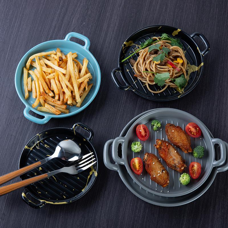 Creative Barbecue Melamine Binaural Western Cuisine Plate