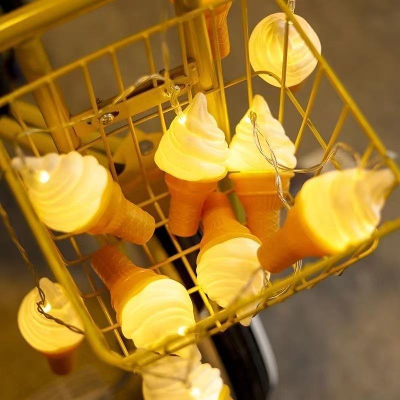New LED Ice Cream Light Market Restaurant Decoration Colored Lights