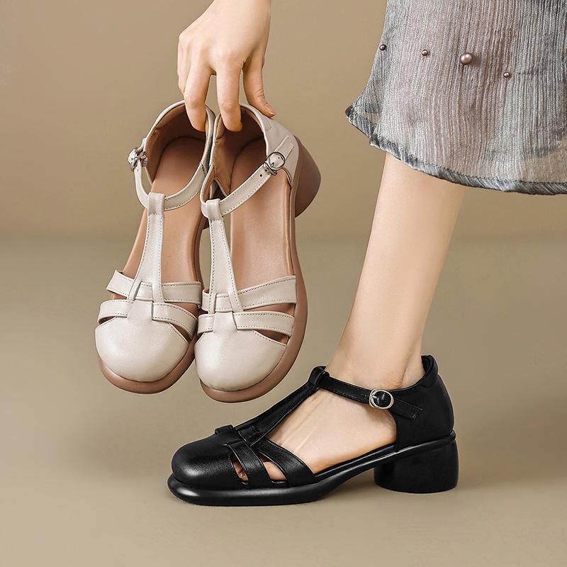 Womens Leather Pumps Professional Work Shoes