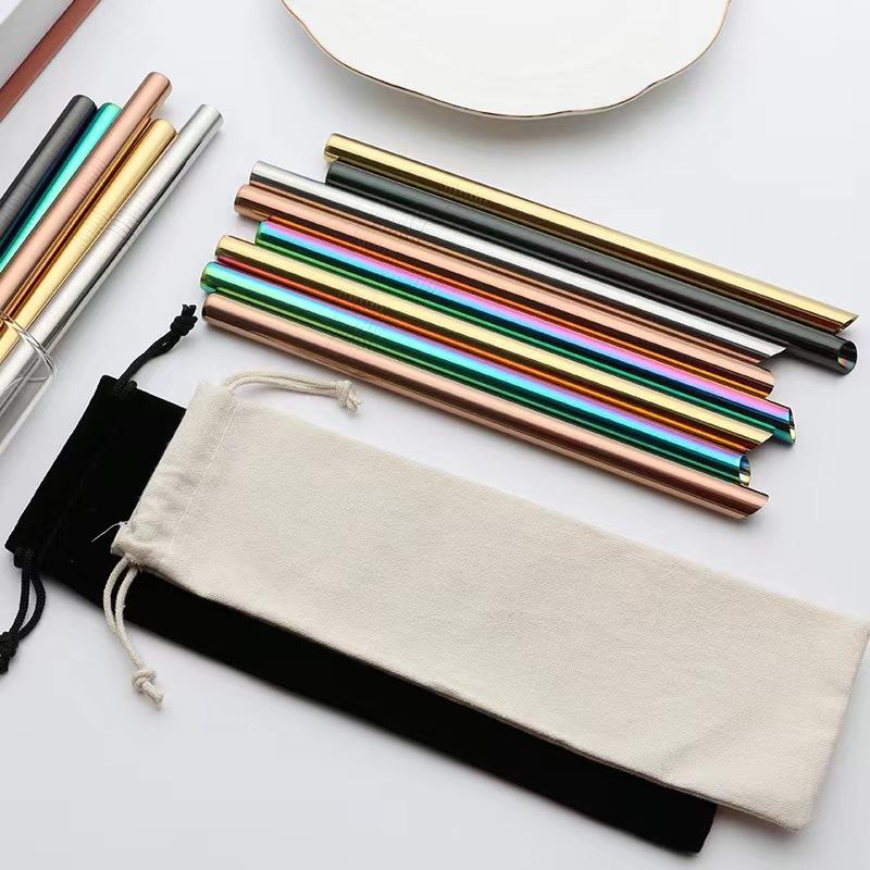 304 Stainless Steel Oblique Straw Creative Portable