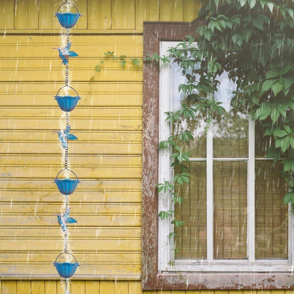 Metal Retro Rain Chain Pedants Rhone Drain Hole Hardware Outdoor Garden Eaves Decorative Wind Chimes