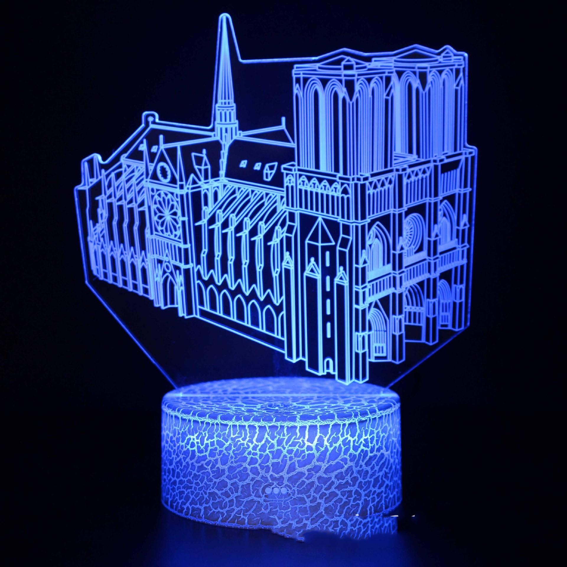 Architecture Paris Tower Series 3d Small Night Lamp