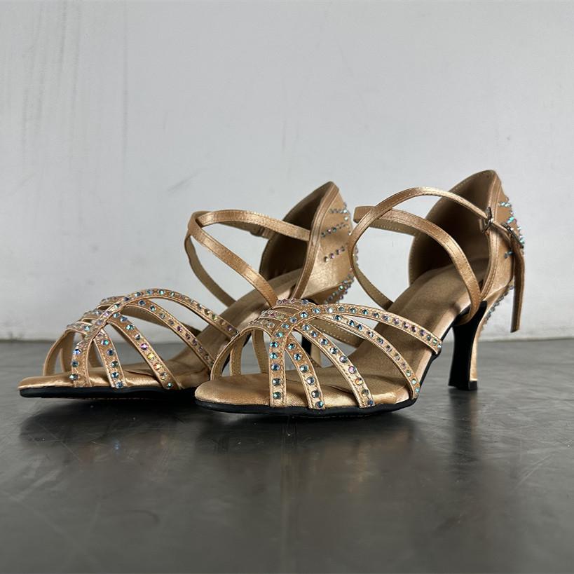 Diamond Latin Dance Shoes Women's High Heel Dancing Shoes