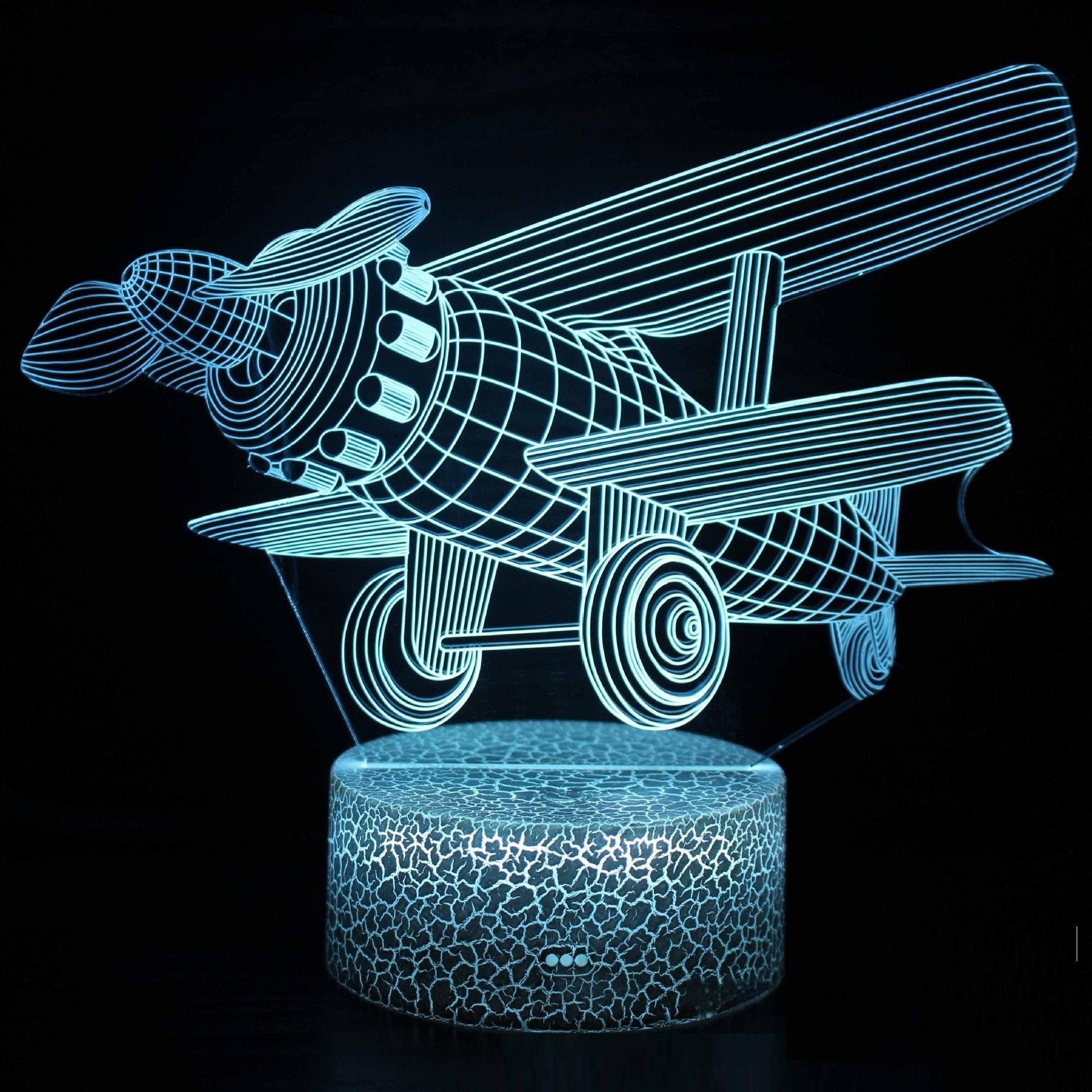 Fighter Series Colorful Creative 3D Small Night Lamp
