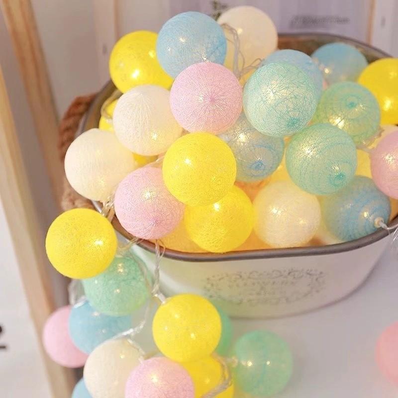 LED Cotton Ball Christmas Holiday Layout Outdoor Camping Lights