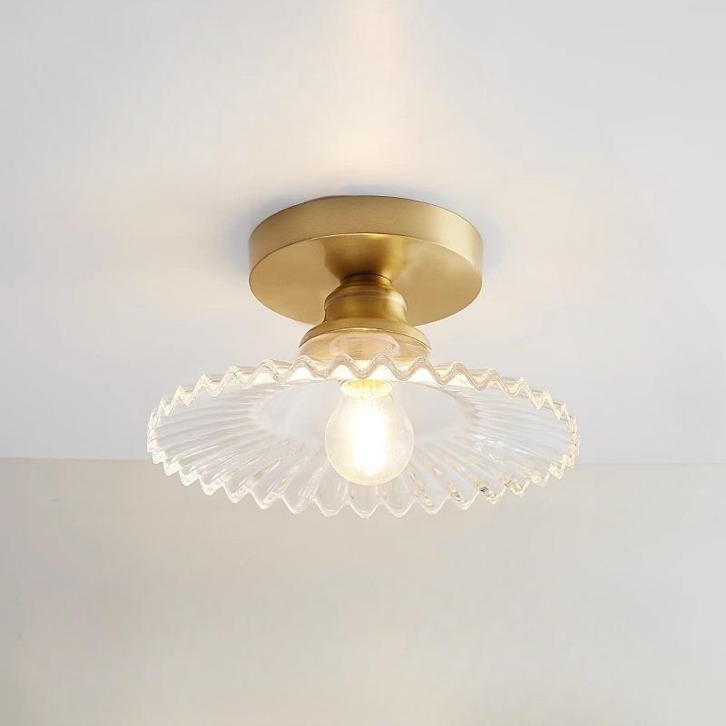 Nordic Homestay Vintage Brass Glass Lamp