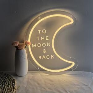 Creative Home Moon-shaped Neon Decorative Lights