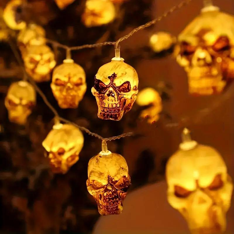 LED Halloween Indoor Fairy Ghost Easter Spider Skull And Pumpkin-themed Ambiance String Lights