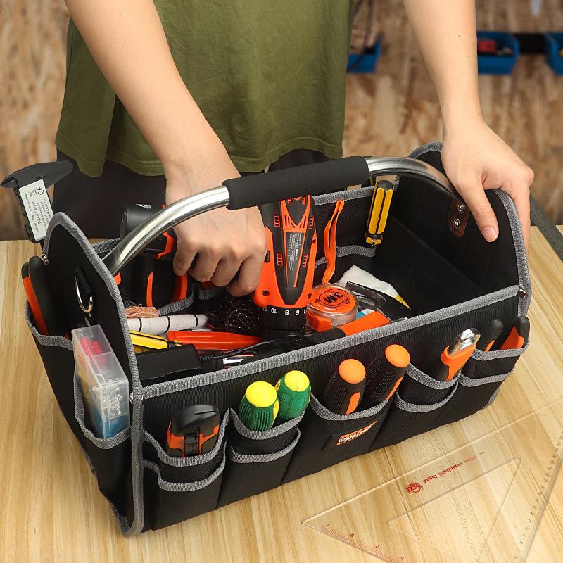 Handheld Tool Bag, Multi-Functional Woodworking And Hardware Storage Pouch