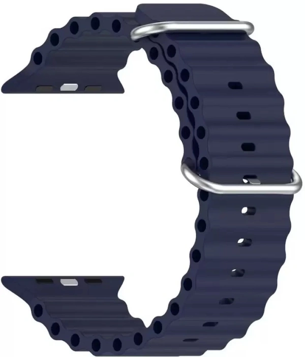 Silicone Ocean Band Compatible with ultra smart Watch Strap 38mm 40mm 41mm for iWatch Ultra SE2 SE Series 8 7 6 5 4 3 2 1 iWatch Strapband for Men Women Smart Watch Strap (Blue)
