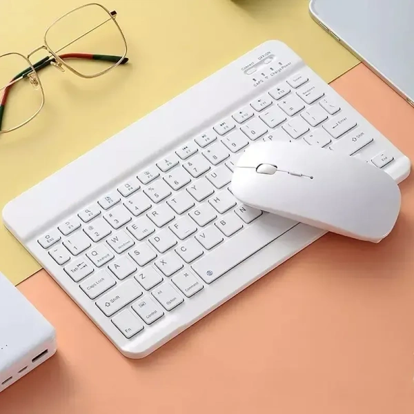 Wireless 2.4 G Tablet/PC Universal Keyboard & Mouse Combo – Compact, Plug-&-Play for Windows/Android/iOS