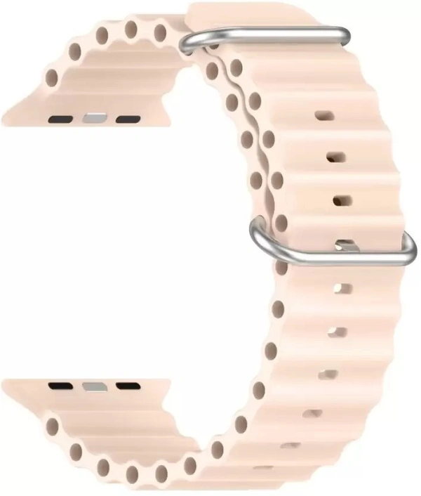 Silicone Ocean Band Compatible with ultra smart Watch Strap 38mm 40mm 41mm for iWatch Ultra SE2 SE Series 8 7 6 5 4 3 2 1 iWatch Strapband for Men Women Smart Watch Strap (Pink)