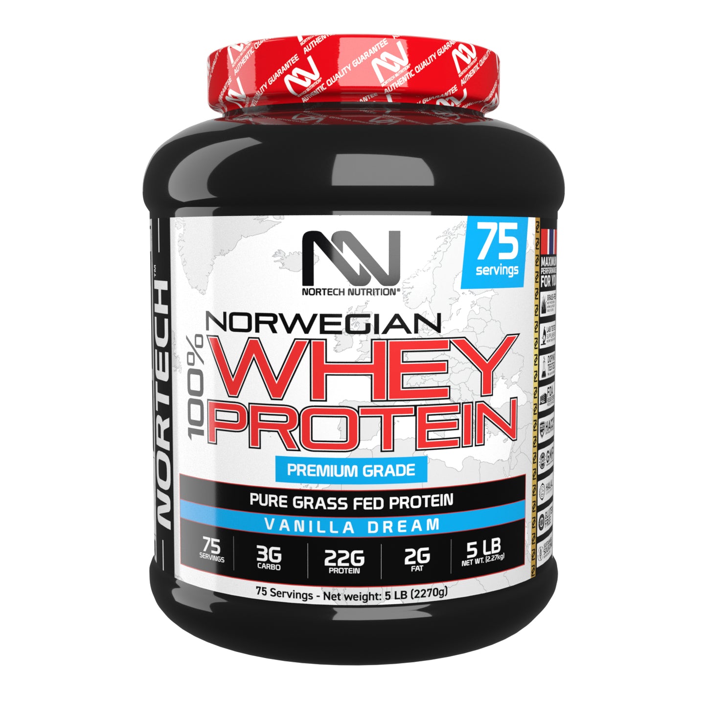 100% Norwegian Whey Protein 2270g
