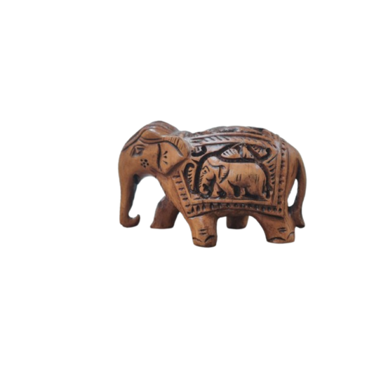 Hand Carved Wooden Elephant