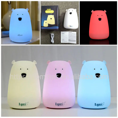 OEM logo customized wholesale price silicone led night light Cartoon Baby Nursery Lamp Breathing touch/silicone night light