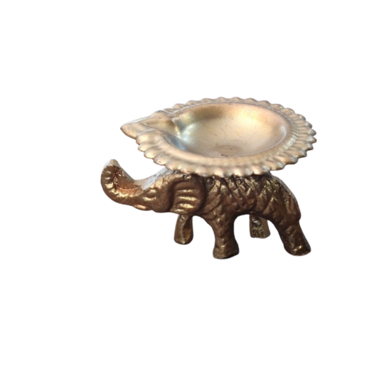 Brass Elephant Decorative Diya
