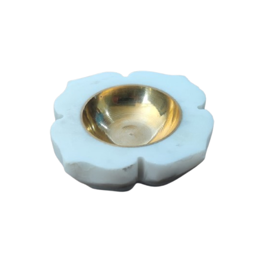 Marble Flower Diya