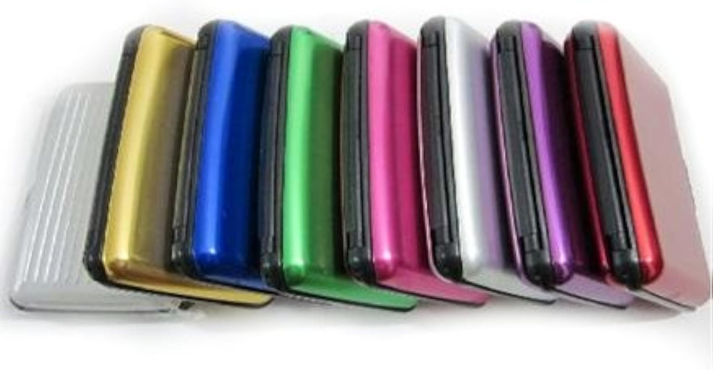 Waterproof Silver Metal & Multicolor Plastic Aluma Card Holder Set