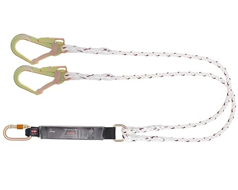 Karam Alloy Steel & Polyethylene Energy Absorbing Double Polyamide Rope Lanyard