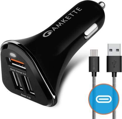 Power Pro 3 Port 33 Watts USB Car Charger with Quick Charge 3.0