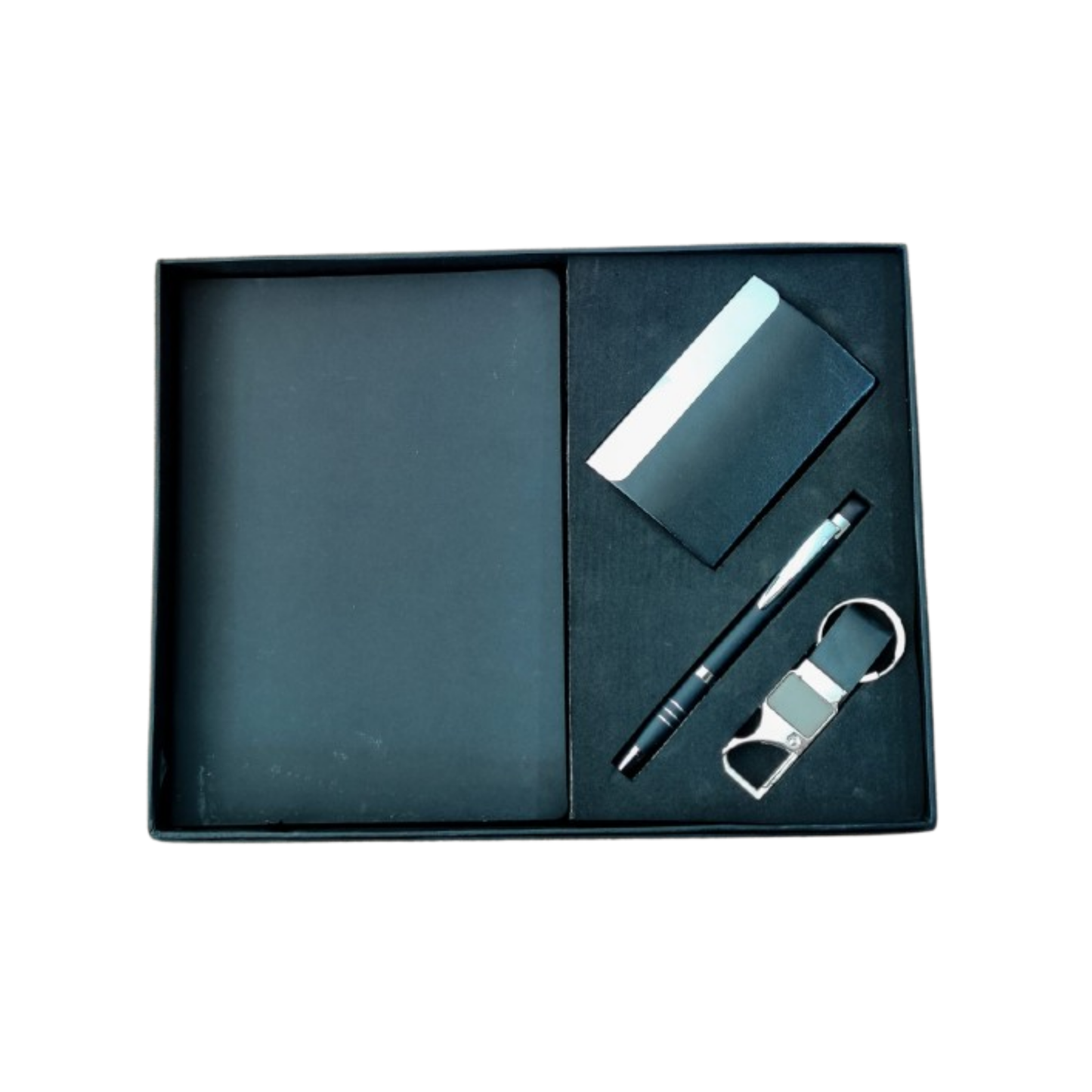 Matte Black Notebook Set with Keychain