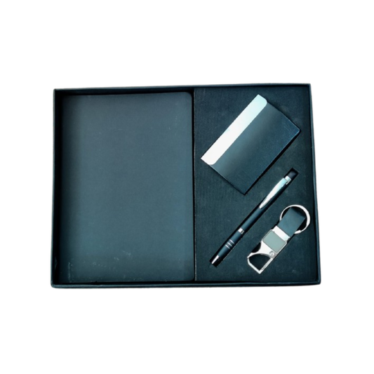 Matte Black Notebook Set with Keychain