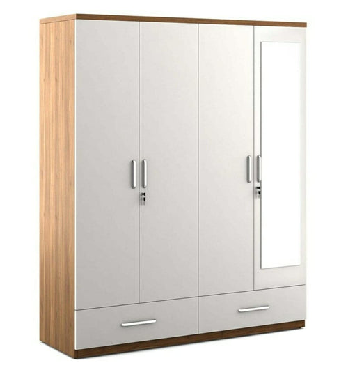 four door wardrobe with pull drawers