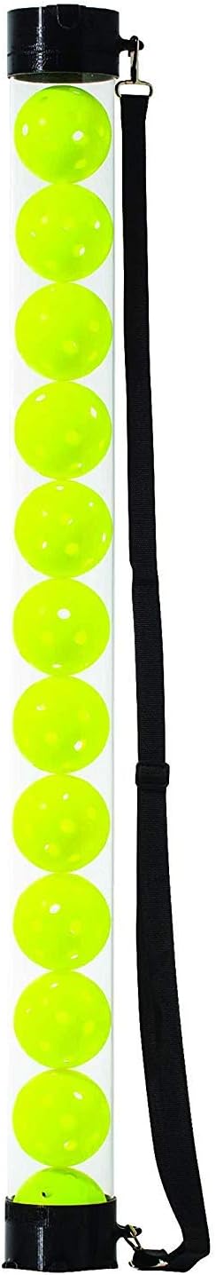 Sports Pickleball Retriever Tube + Ball Holder - 12 Ball Pickleball Ball Hopper + Picker Upper - Pickleball Accessories + Gear