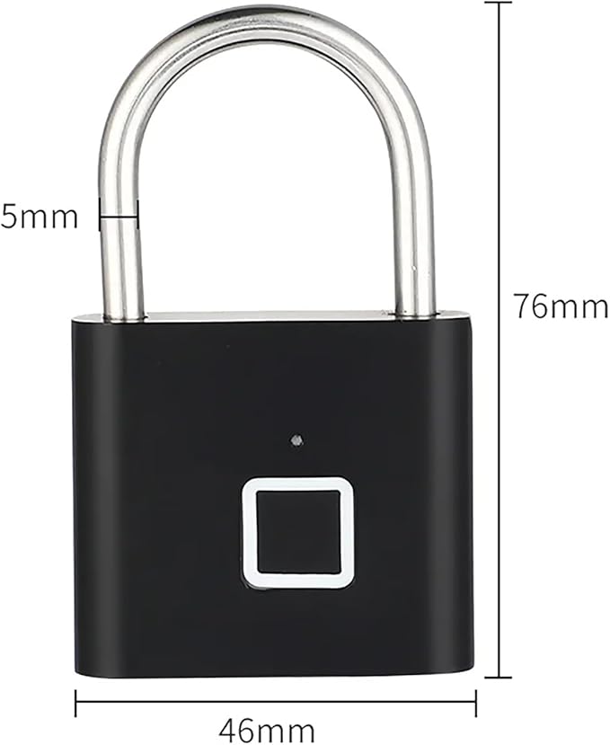 Pad Lock with fingerprint Square