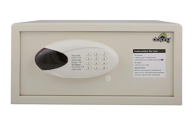 White Cold Roller Steel Digital Safe Locker