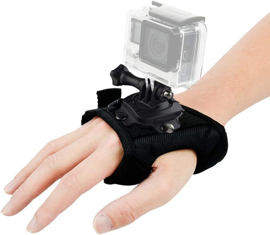 Wrist Scuba Mount 360 Degree Panoramic Swiveling Hand Glove Style Mounts Palm Strap for GoPro