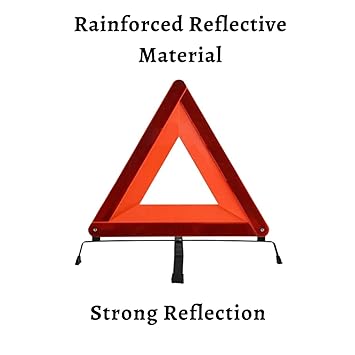 Road Safety Reflective Warning Triangle with Double Stand