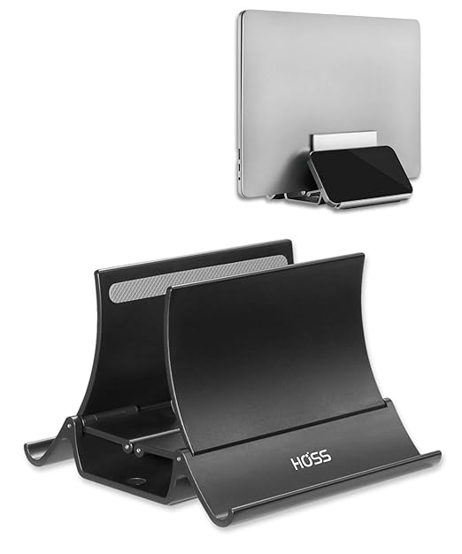 Vertical Laptop Stand - Multipurpose Laptop Holder, Holds up to Three Devices