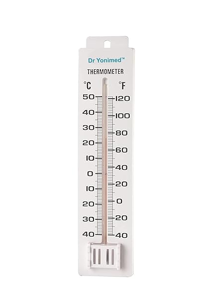 White Manual Display Wall Mounted Digital Room Thermometer