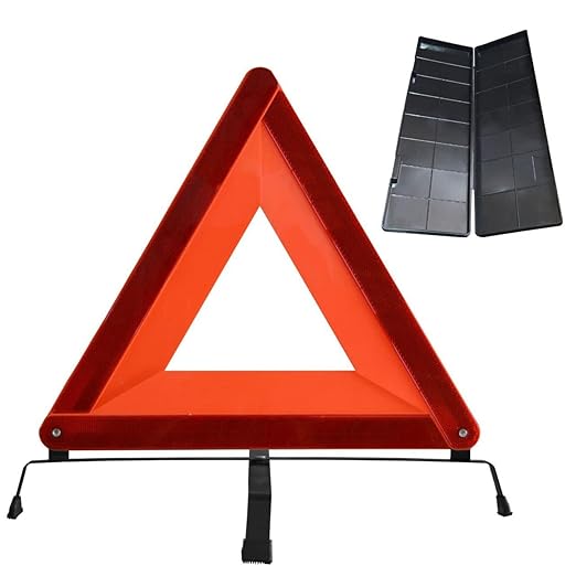 Road Safety Reflective Warning Triangle with Double Stand