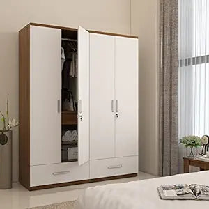 four door wardrobe with pull drawers