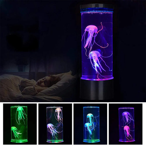 LED Rocket Table Jellyfish Lava Lamp Night Aquarium Lava Lamps Decorative Lights LED Fantasy Lighting Atmosphere Electric Night