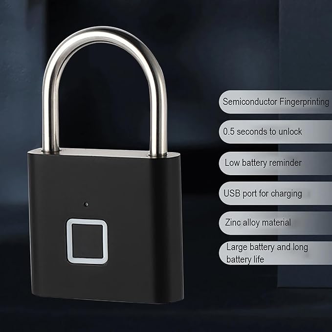 Pad Lock with fingerprint Square