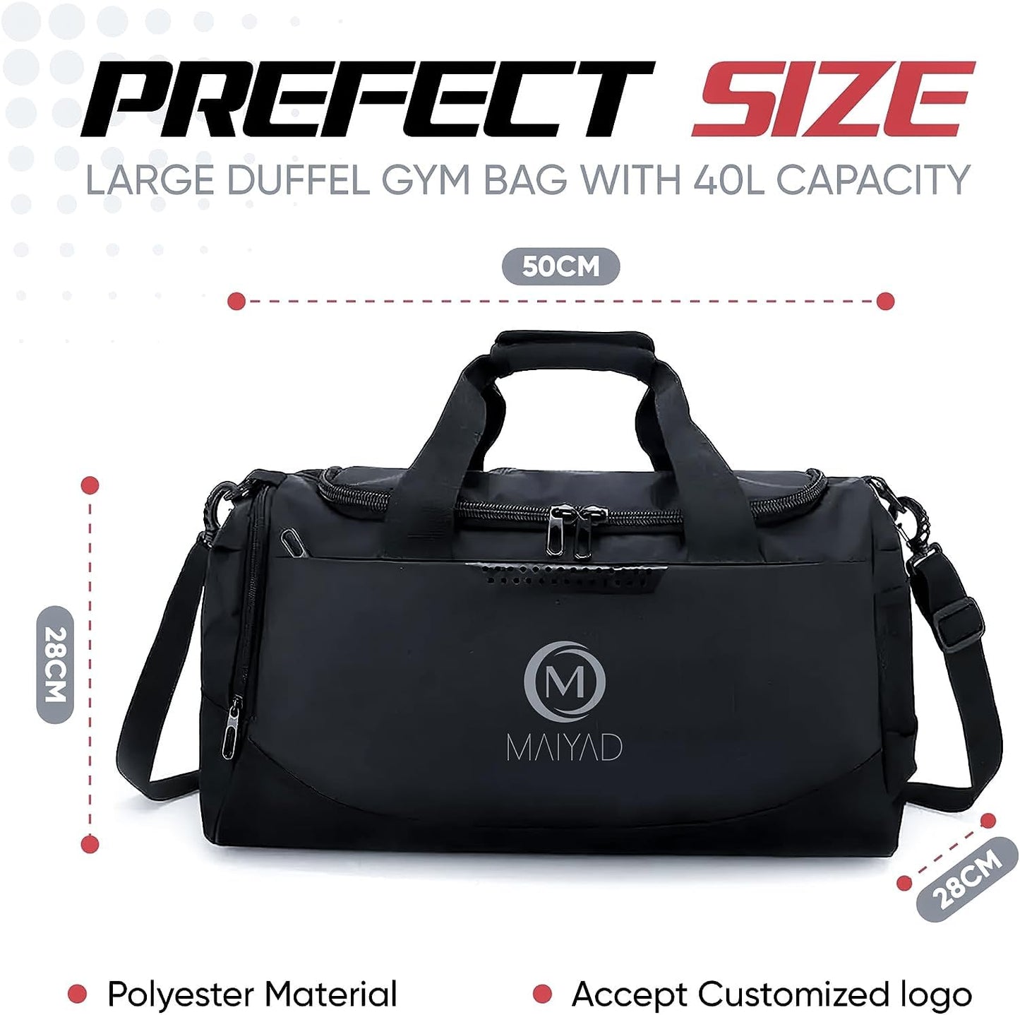 Gym Bag Womens Mens with Shoes Compartment and Wet Pocket,Travel Duffel Gym Tote Bags for Plane