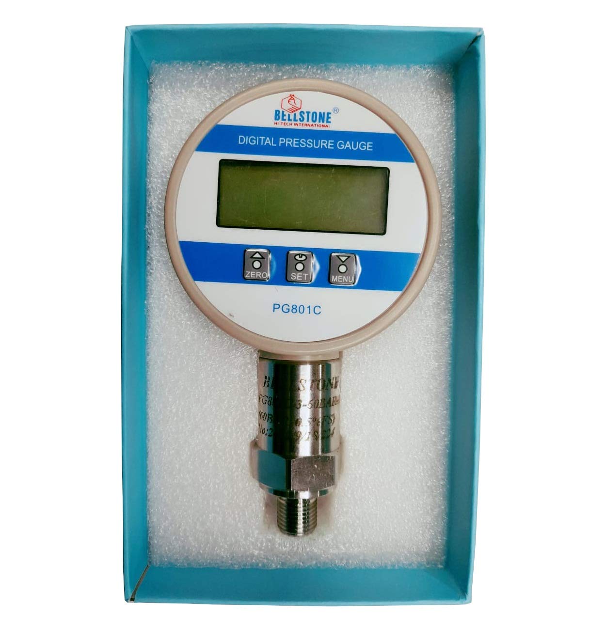 PG801C3-10BAR Digital Pressure Gauge 0 to 60 Bar Bore Gauge