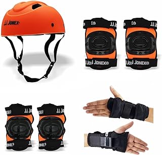 Orange Safety Gears Set for Cycling