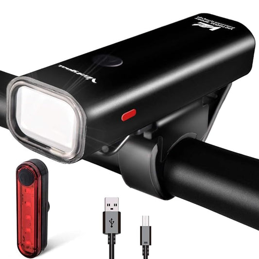 USB Rechargeable Bicycle Light Set 400 Lumen Super Bright