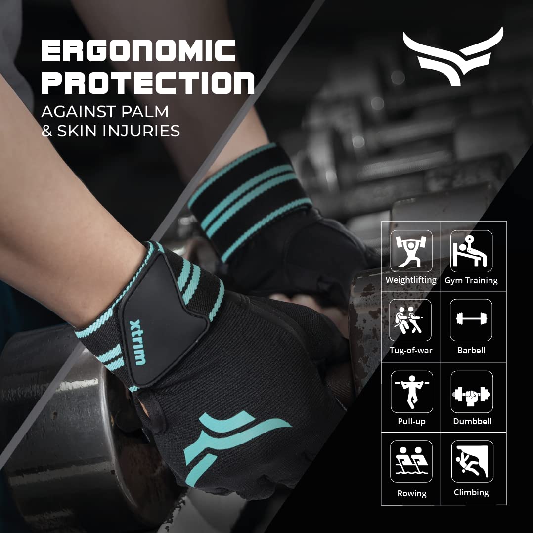 High grade leather Gym Gloves for Men & Women with Wrist Support