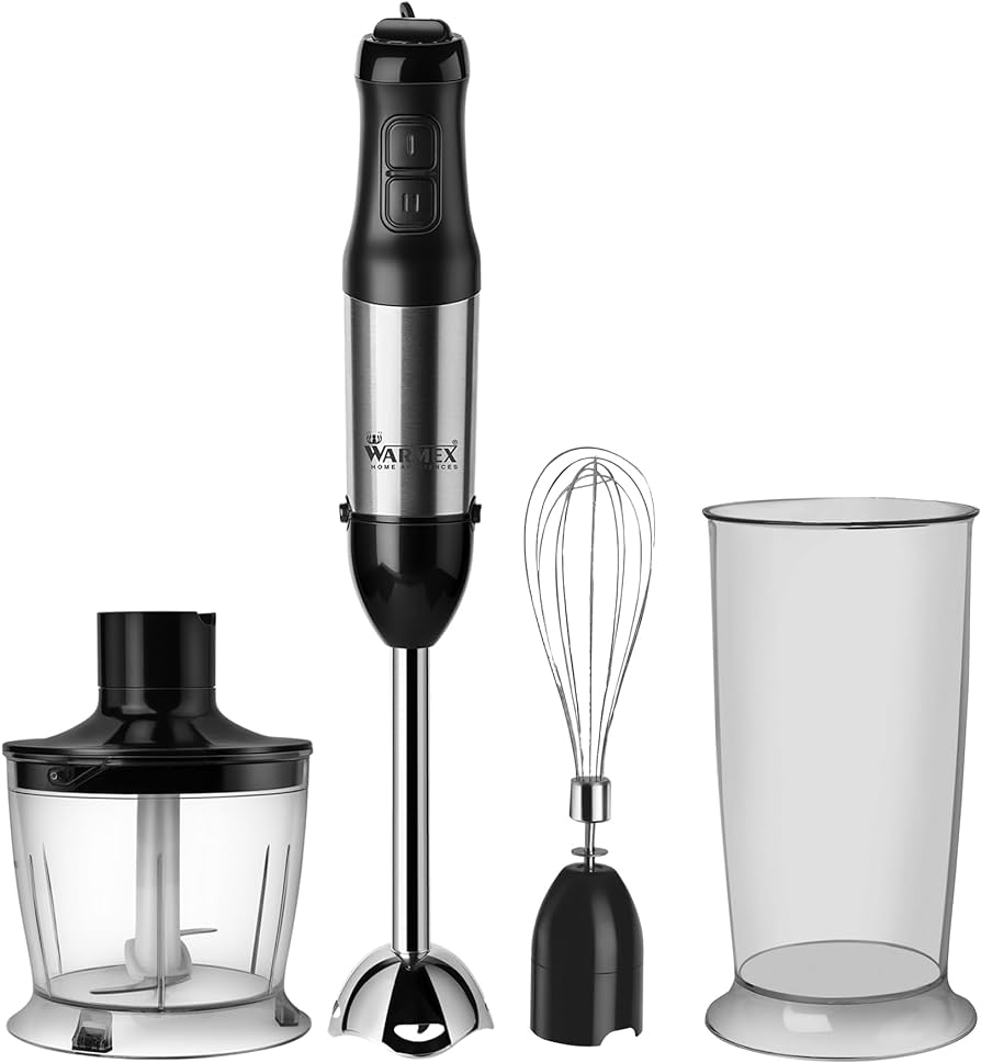 Stainless Steel Black Hand Blender