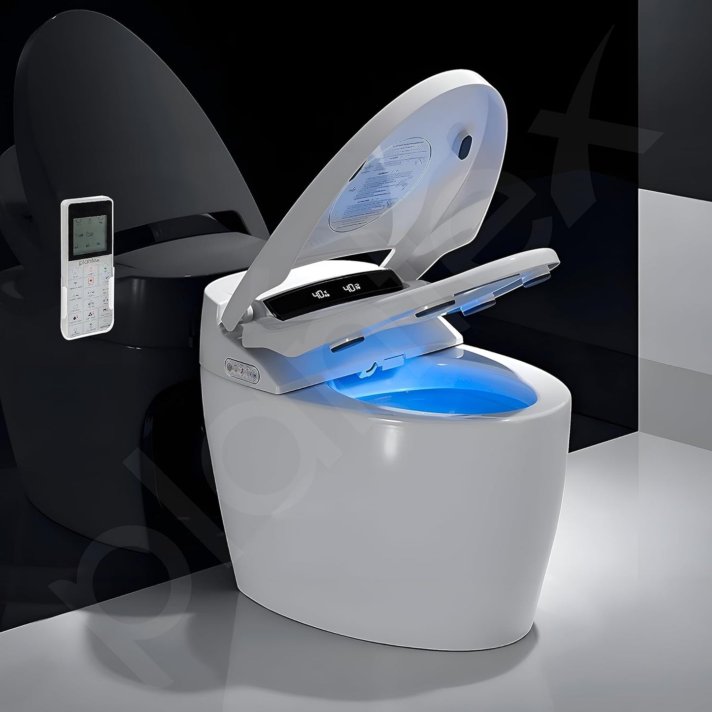 Smart Bidet Toilet/Smart Commode with Foot Touching Lid Opening